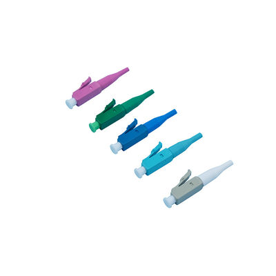 Συμπλέκτης οπτικών ινών LC simplex APC/PC συμβατός με πλαστικό πώμα